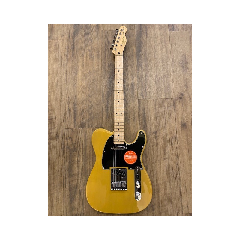 Squier Affinity Series™ Telecaster®, touche en érable, Pickguard noir, Butterscotch Blonde